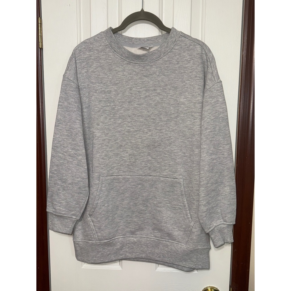 Danskin Sweatshirt‎ Tunic Pullover with Pocket Athleisure Gray Small